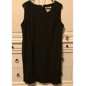 NWT Danny & Nicole 16 P black dress with bottom ruffle.